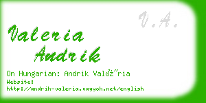valeria andrik business card